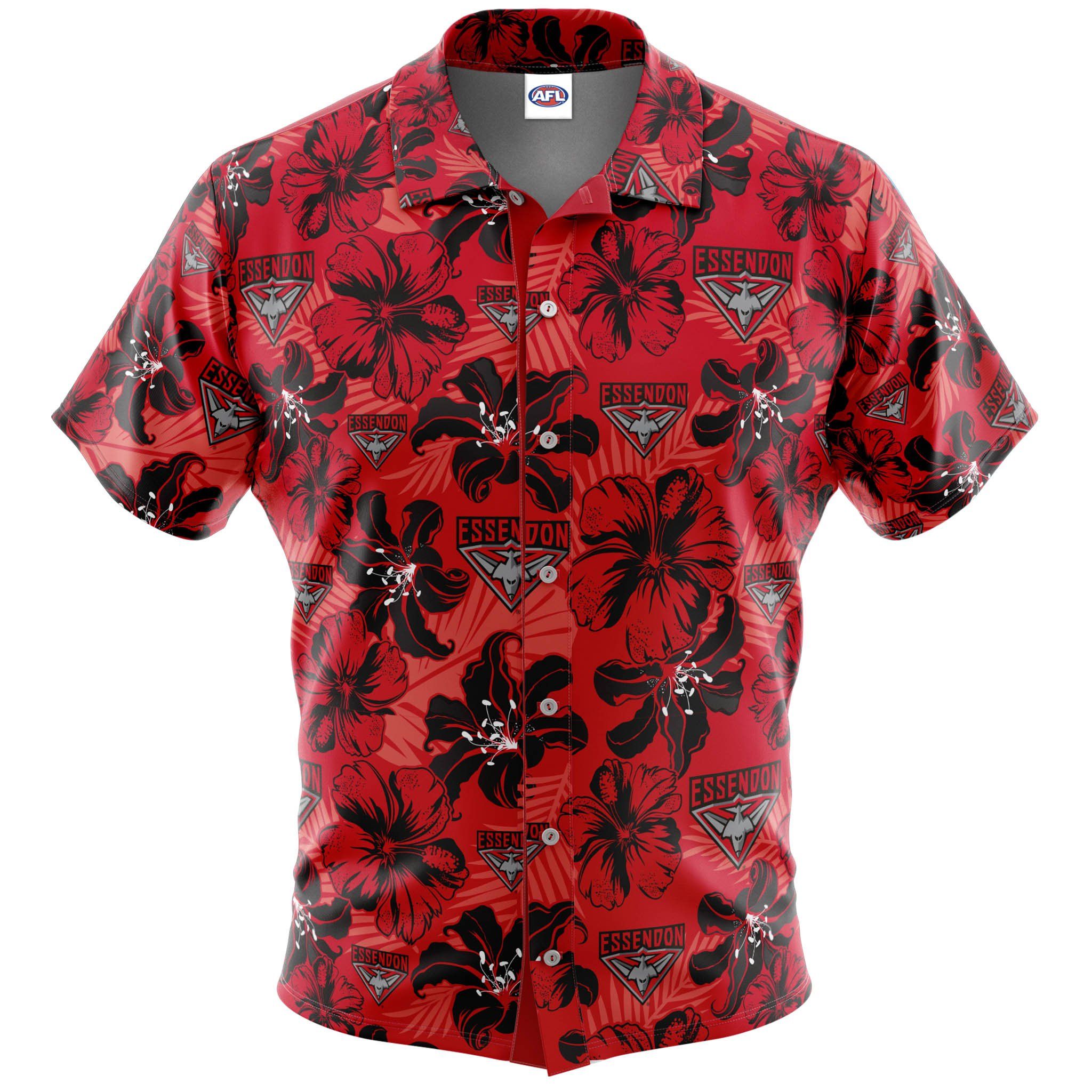Afl Essendon Bombers ‘floral’ Hawaiian Shirt