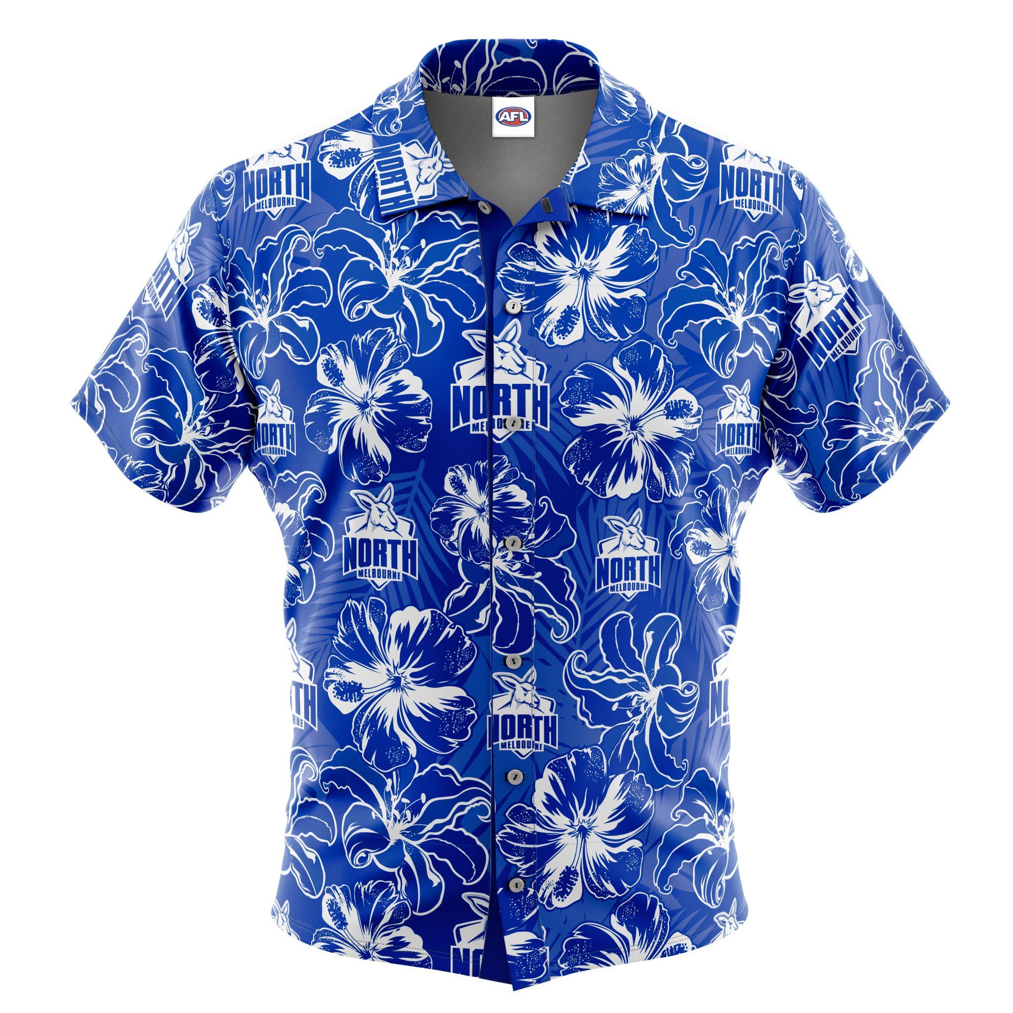 Afl North Melbourne ‘floral’ Hawaiian Shirt