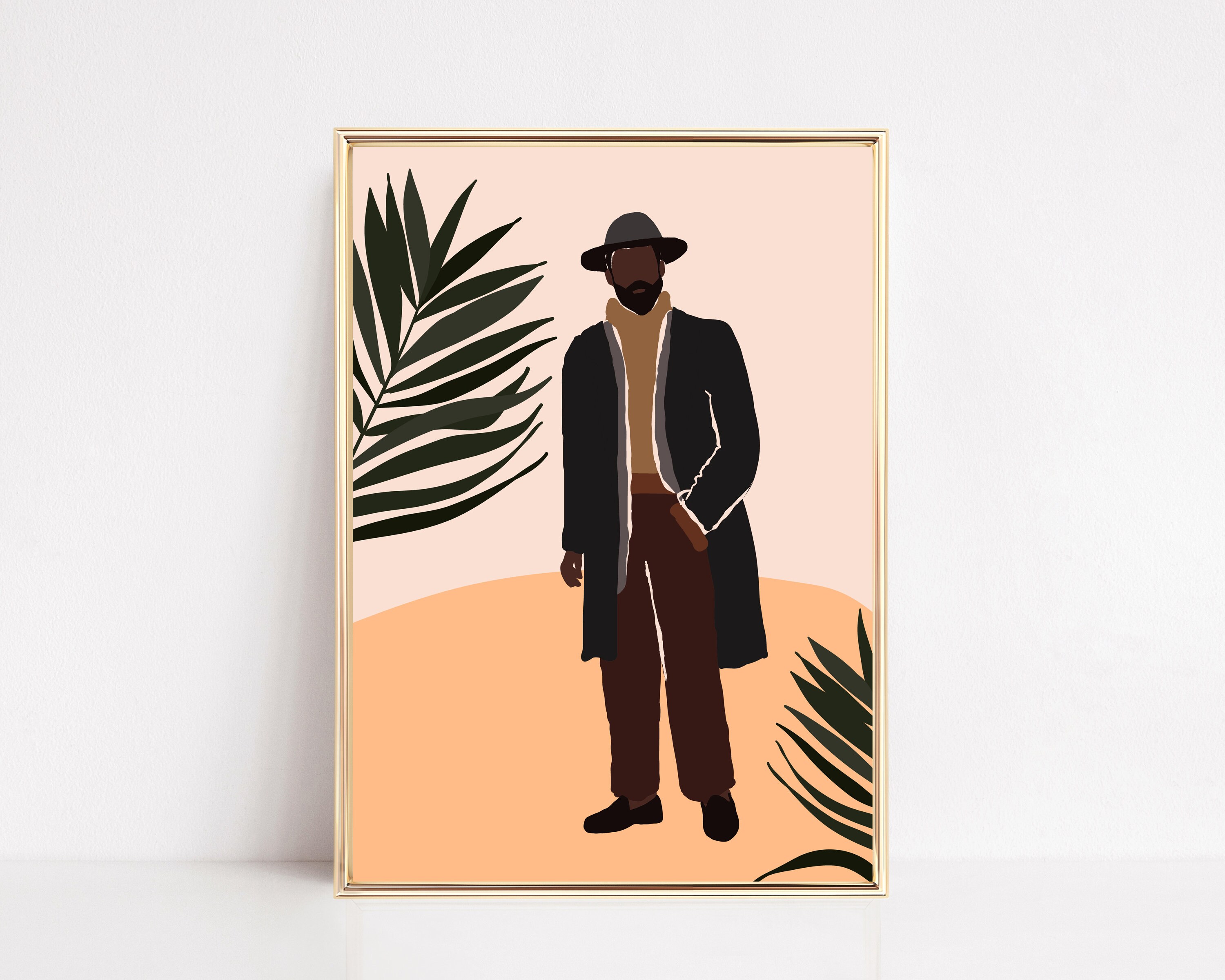 african man wall art  instant download  african american art  fashion poster  male wall art  abstract man poster  bohemian wall art