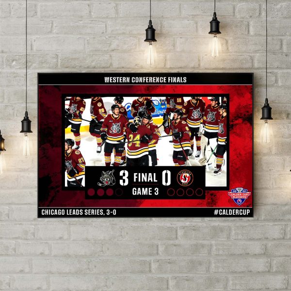 AHL Calder Cup Western Conference Finals Chicago Wolves Champions Home Decor Poster Canvas