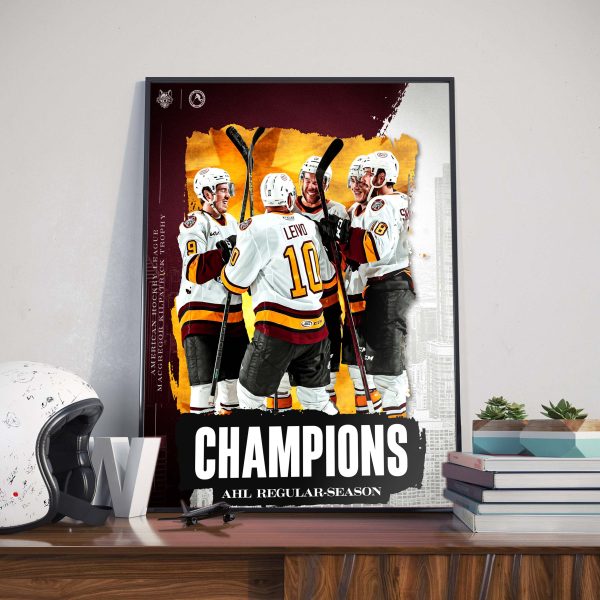 AHL Regular-Season Champions Chicago Wolves 2021-22 Macgregor Kilpatrick Trophy Champions Home Decor Poster Canvas