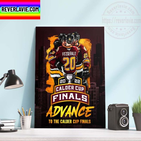 AHL Western Conference Champions Chicago Wolves Champs Advance To 2022 Calder Cup Finals Home Decor Poster Canvas