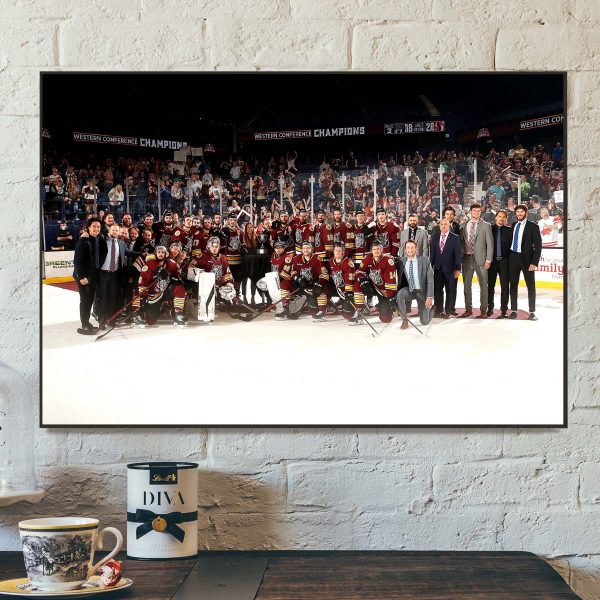 AHL Western Conference Champions Chicago Wolves Champs Home Decor Poster Canvas
