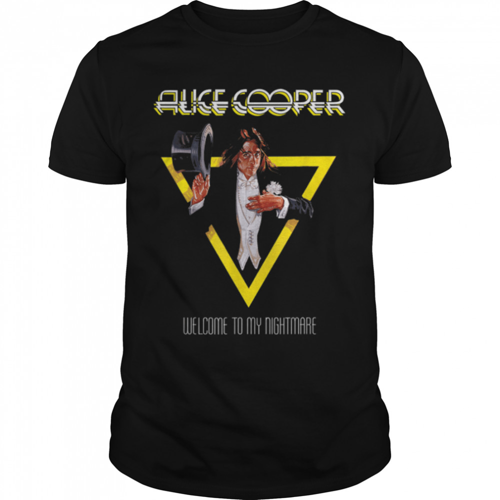 Alice Cooper – Welcome To My Nightmare Yellow Triangle T-Shirt B09NP8XVBM