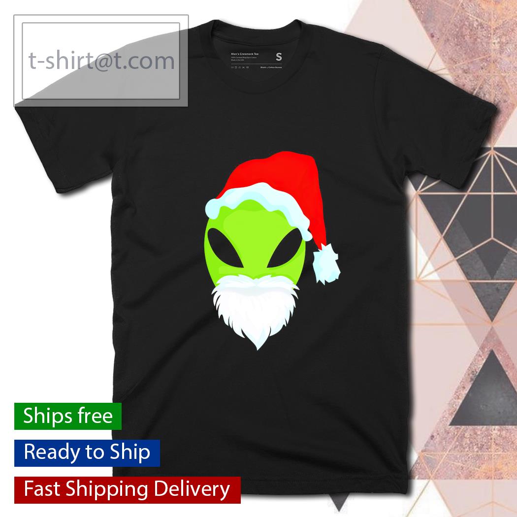 Alien and Santa Claus shirt