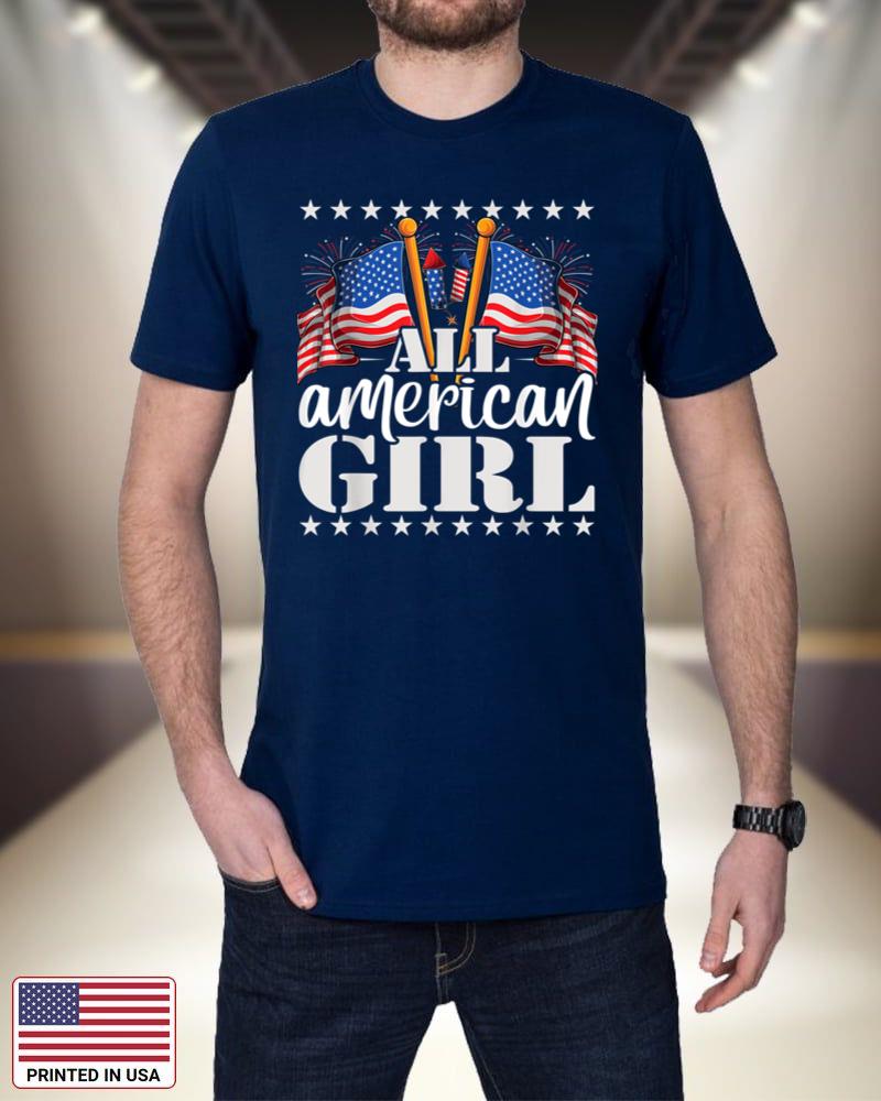 All American Girl - USA America Flag & Firework 4th July rZcbZ