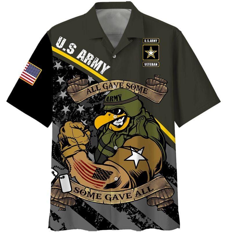 All Gave Some Some Gave All US Army Veteran Patriot Eagle Unisex Hawaiian Shirts