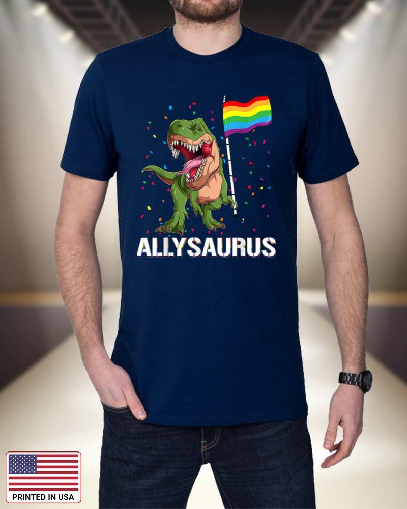 Allysaurus Dinosaur In Rainbow Flag For Ally LGBT Pride_1 5hyX0