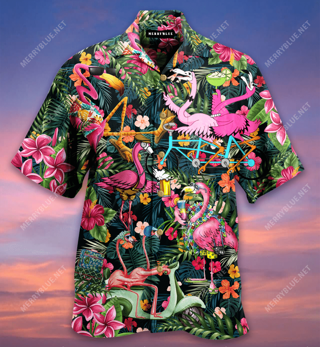 Aloha Flamingo Unisex Hawaiian Shirt