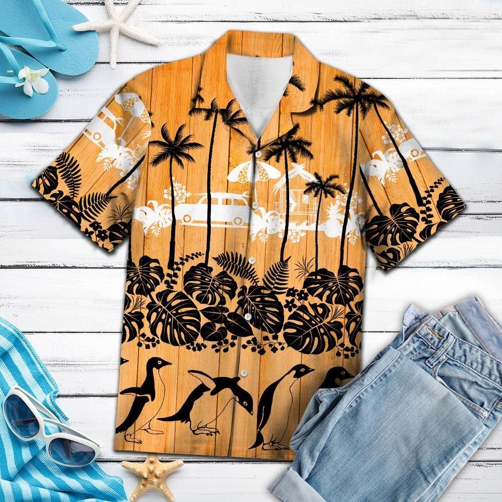 Aloha Shirt Penguin Palm Tree G5720 – Hawaiian Shirt