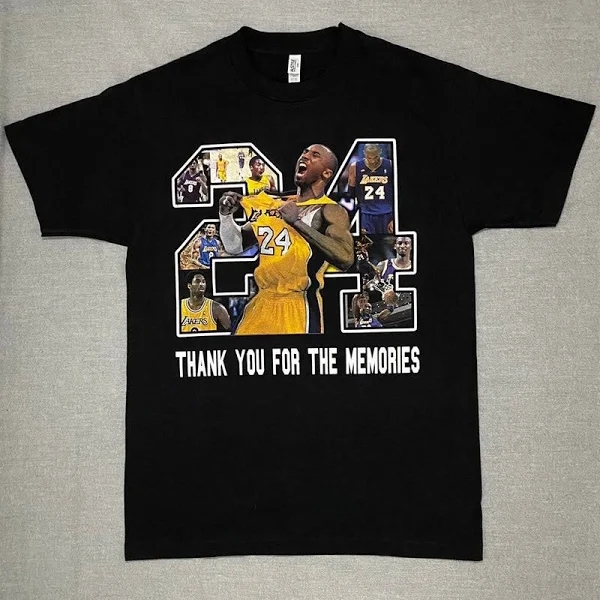 Alstyle Apparel Kobe Thank You For The Memories Shirt Size Large New Men Color Black Size L