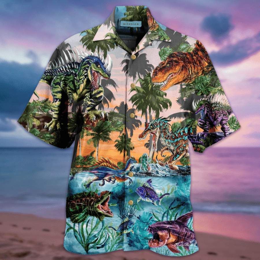 Always Be Dinosaur Hawaiian Aloha Shirts #hl