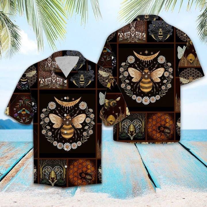 Amazing Bee Unisex Hawaiian Aloha Shirts #V