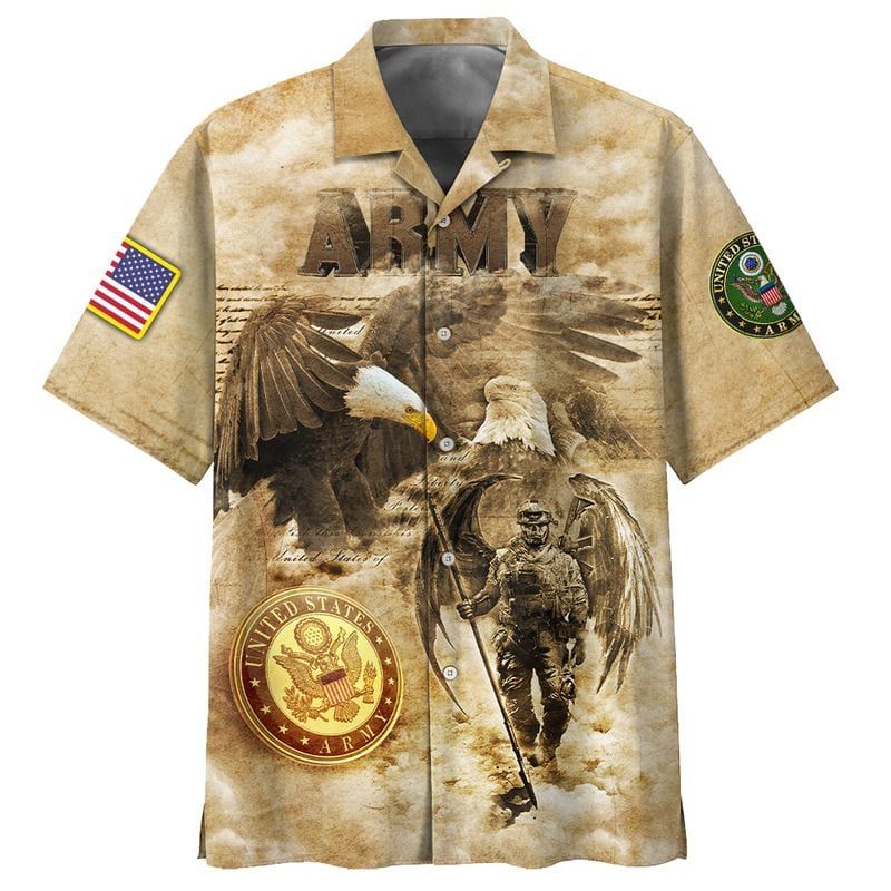 Amazing US Army Veteran Memorial Day Vintage Unisex Hawaiian Shirts