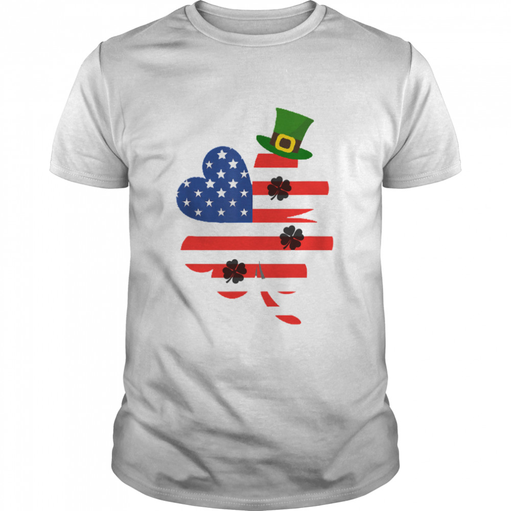 america us flag shamrock clover, gifts Classic T-Shirt
