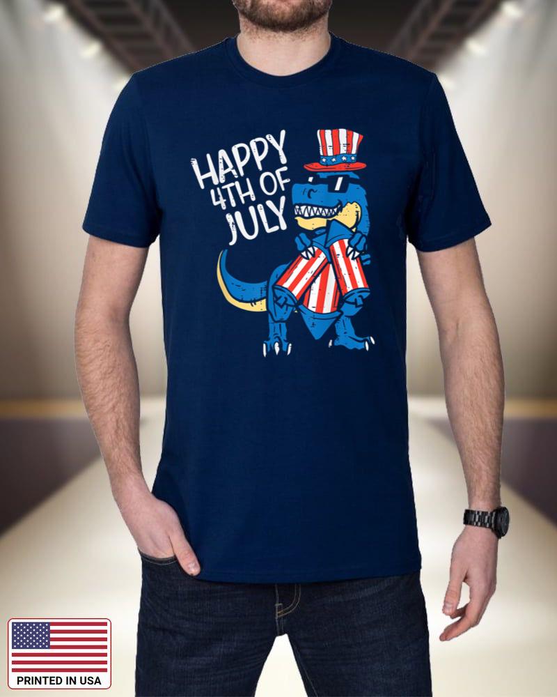 American Dino Boys Happy 4th Of July Fourth Toddler Kids Oblln