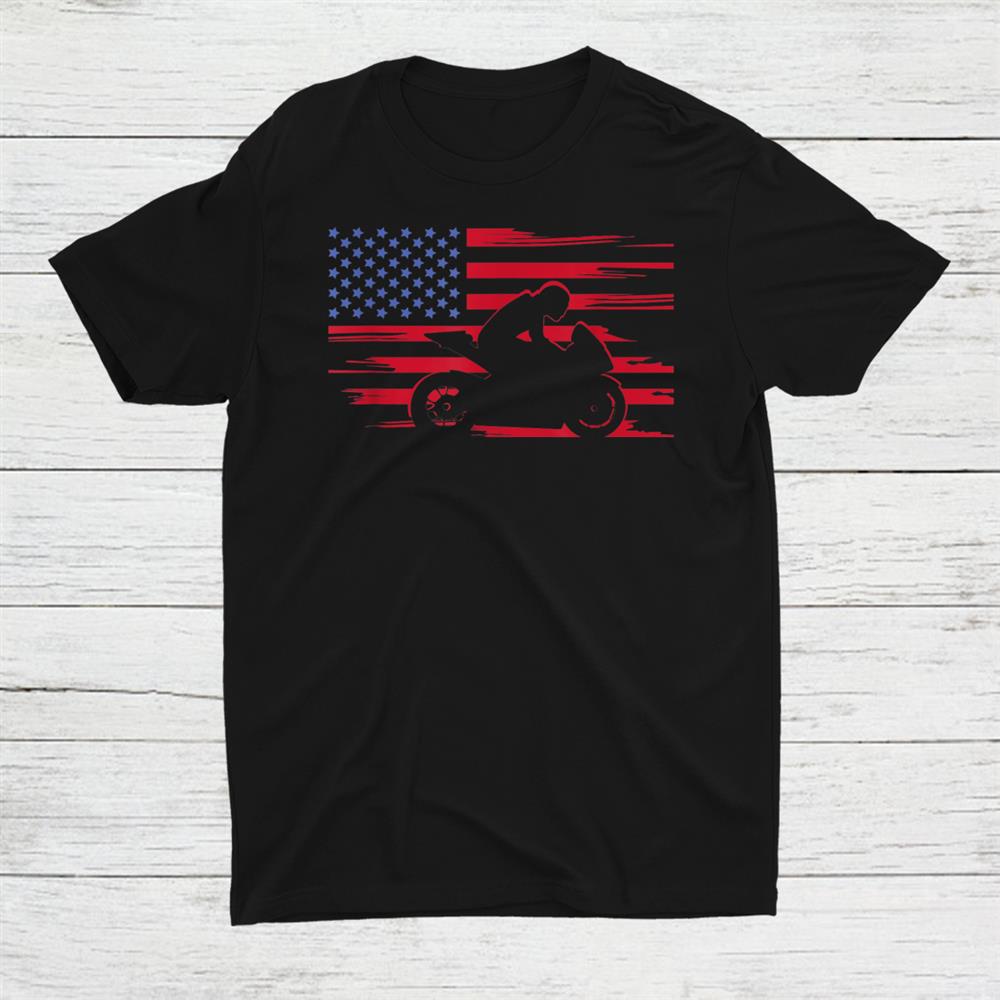 American Flag Motorcycleshirt