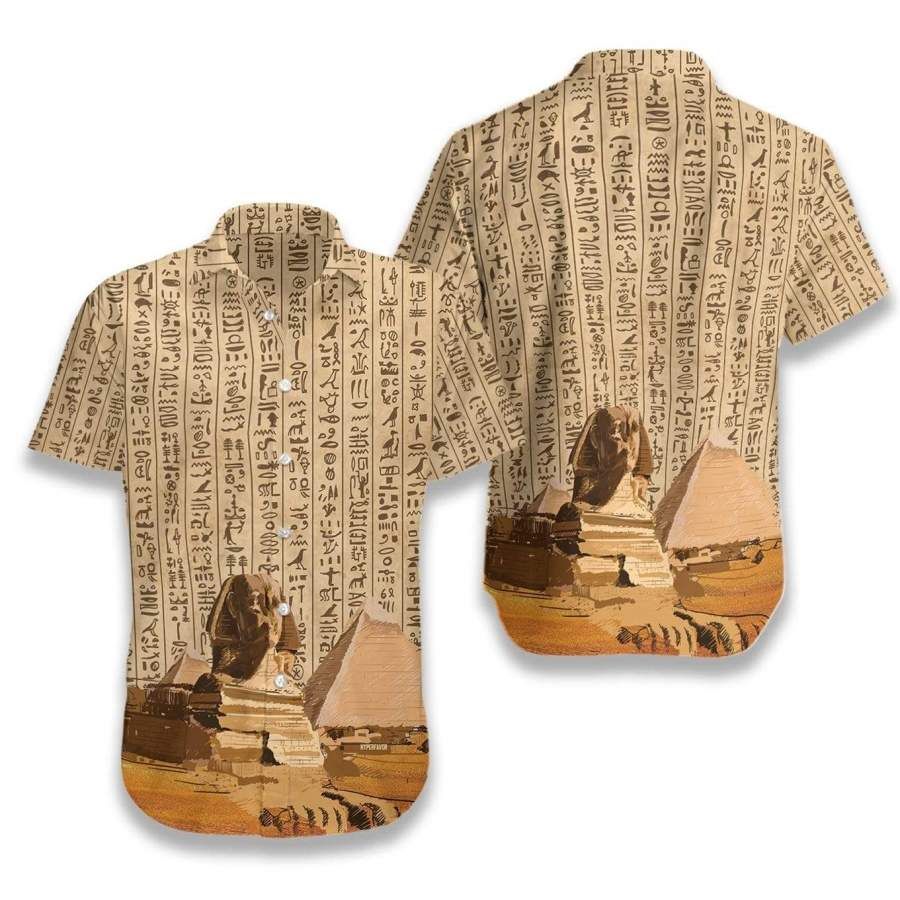Ancient Egypt Hieroglyphs Hawaiian Aloha Shirts
