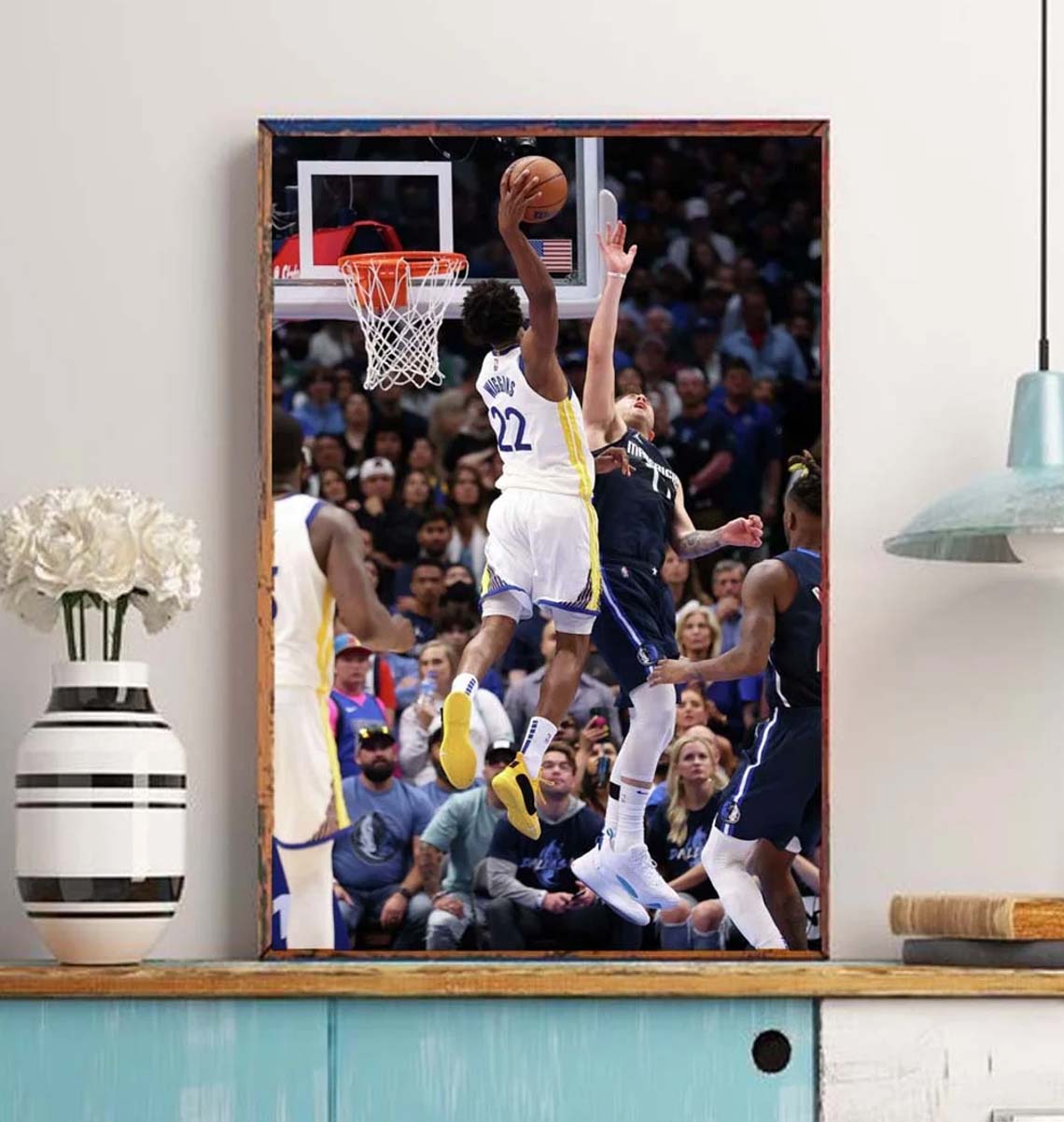Andrew Wiggins Dunk Over Luka Doncic In Game 3 Canvas Poster