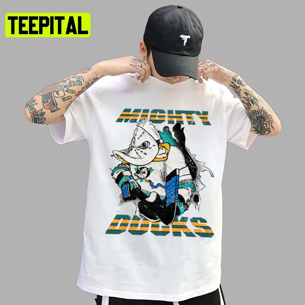 Angry Duck Retro The Mighty Ducks Ice Hockey Team Unisex T-Shirt