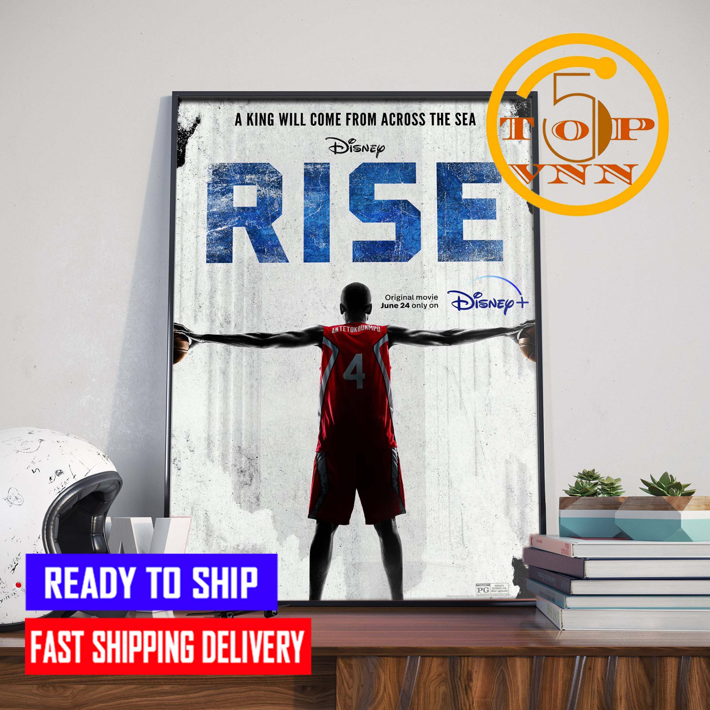 Antetokounmpo A King Will Come From Across The Sea RISE Poster Canvas Home Decoration