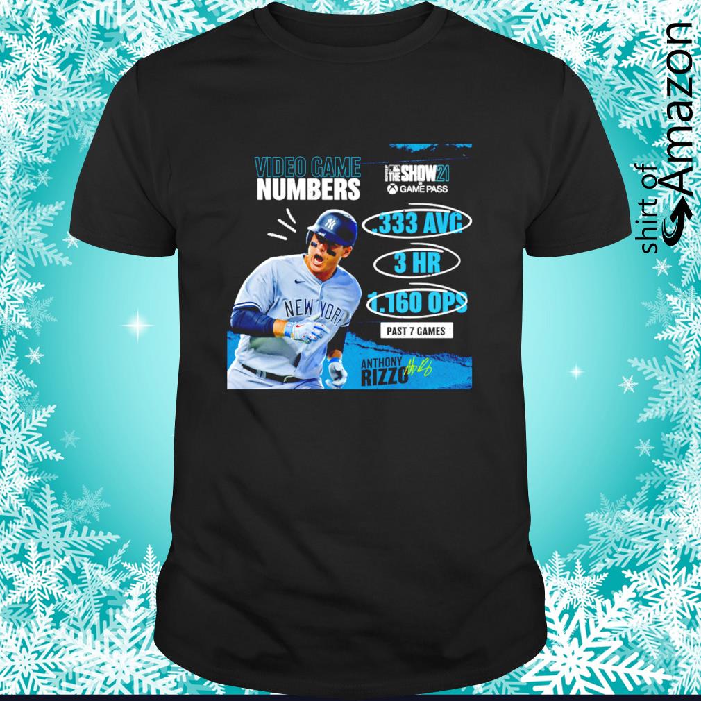 Anthony Rizzo Video game numbers shirt
