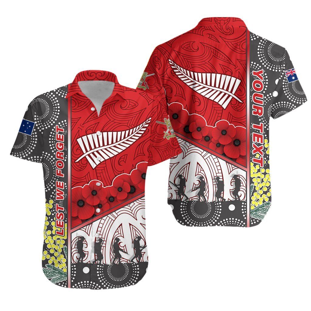 Anzac Day – Lest We Forget Hawaiian Shirt Australia Indigenous And New Zealand Maori – Red K13