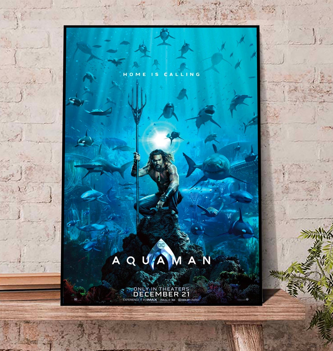 Aquaman No Amber Poster Canvas, Aquaman Poster, Aquaman  new Poster, Aquaman wall art, Poster Fan 