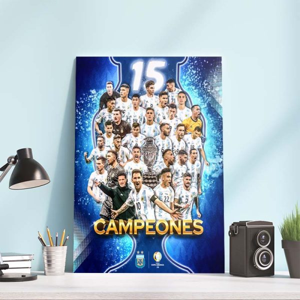 Argentina Champs 2022 Finalissima Champions Home Decor Poster Canvas