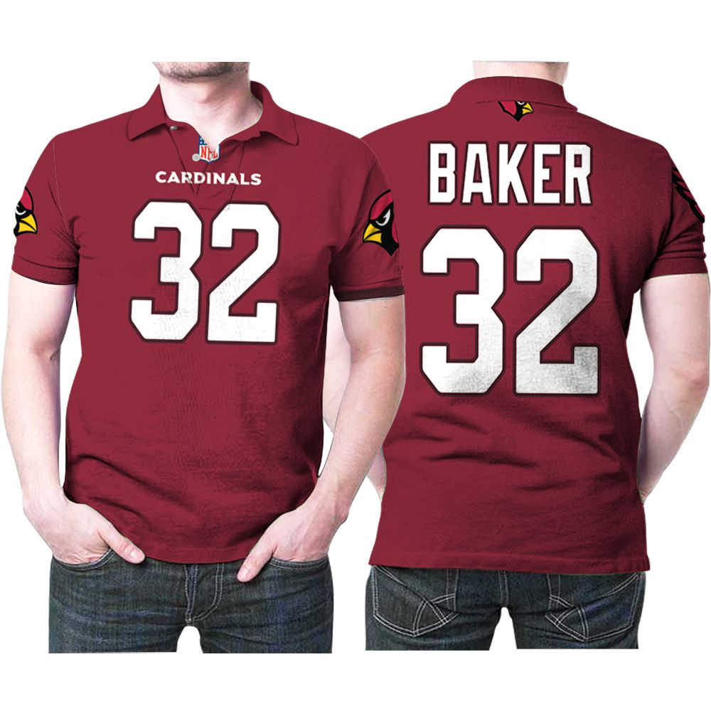 Arizona Cardinals Budda Baker #32 Nfl 2019 Draft First Round Pick Game Jersey Cardinal Custom Gift For Arizona Fans Polo Shirt