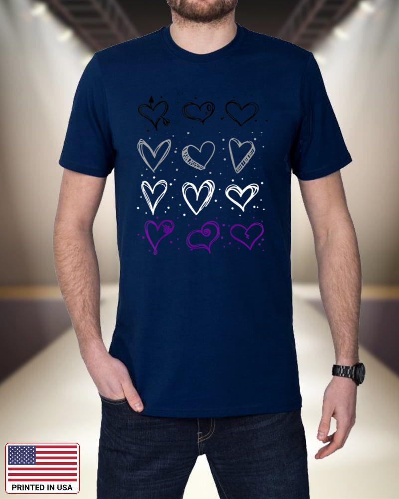 Asexual Hearts LGBT-Q Cute Ace Pride Flag Color Ally JllZn