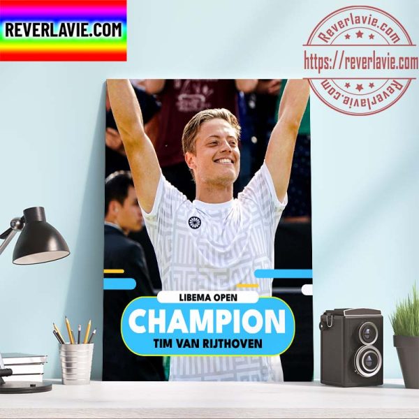 ATP Tour Tim van Rijthoven Champs The First ATP Title Libema Open Champions Home Decor Poster Canvas