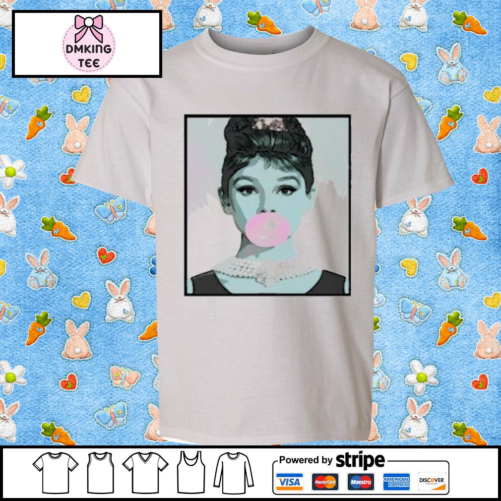 Audrey H Classic Icon Retro With Bubble Gum Shirt