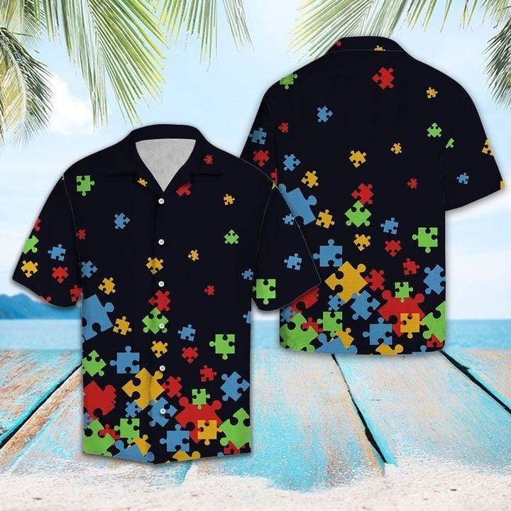 Autism Awareness Hawaiian Unisex Aloha Shirts #DH