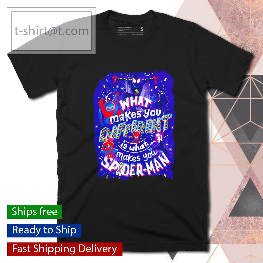 Autism Awareness what make you different is what make you Spider man shirt