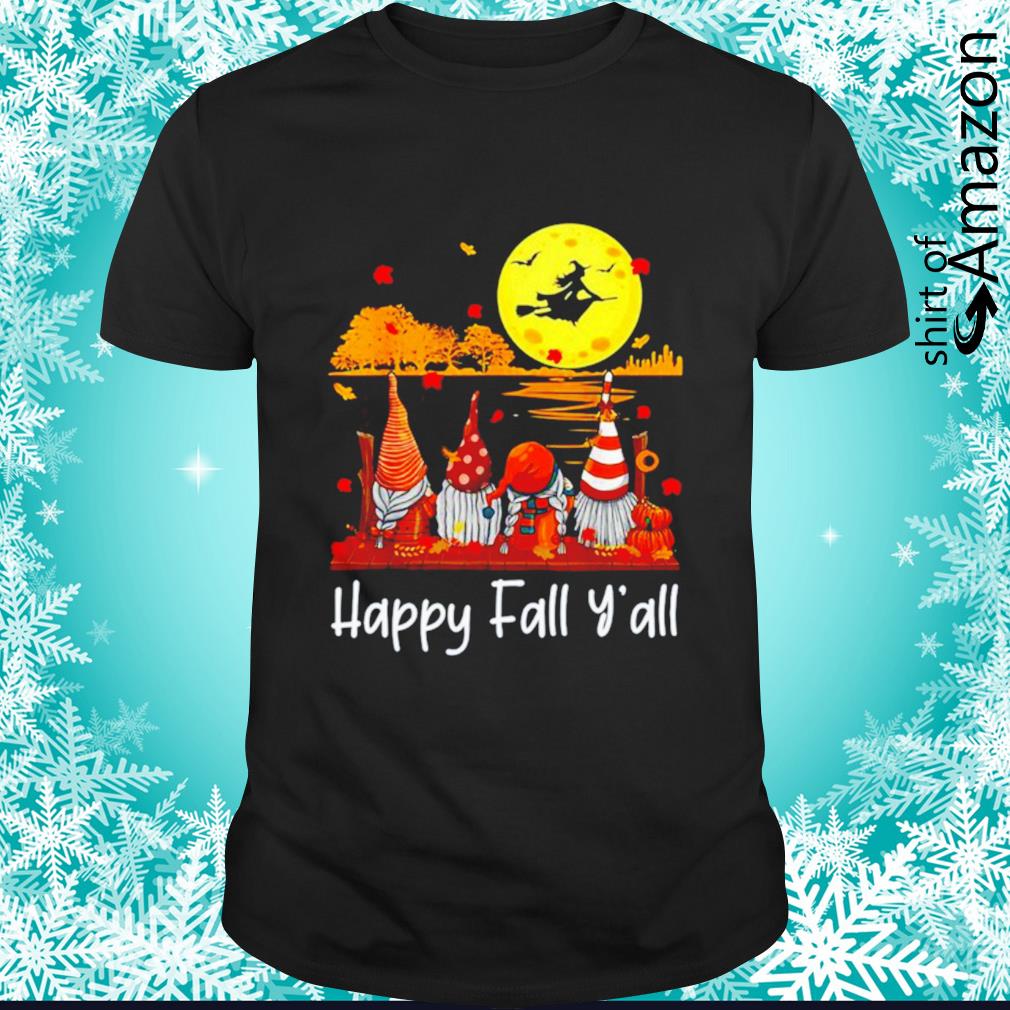 Autumn gnomes Halloween Happy fall y’all shirt