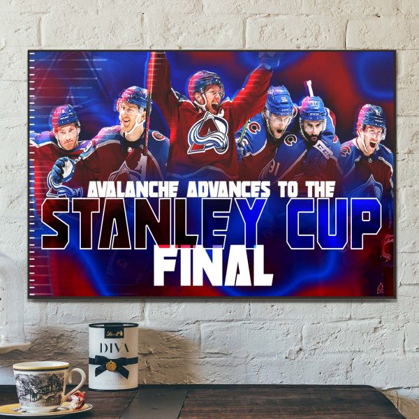 Avalanche 2022 Western Conference Champs and Advances to the Stanley Cup Final Home Decor Poster Canvas