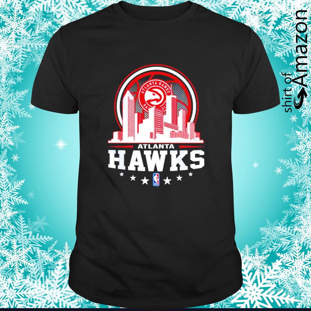 Awesome Atlanta Hawks NBA City Skyline t-shirt