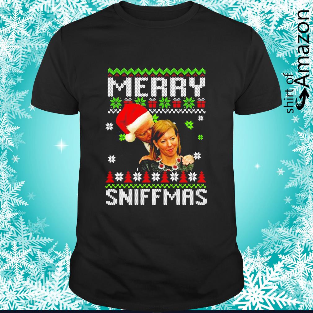 Awesome Santa Joe Biden Kamala Harris Merry Sniffmas Ugly Christmas t-shirt