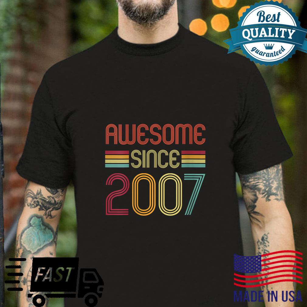 Awesome Since 2007 15th Birthday Vintage Retro Shirt