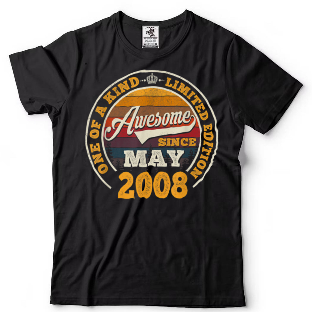 Awesome Since May 2008 14th Birthday Gift 14 Years Old T Shirt