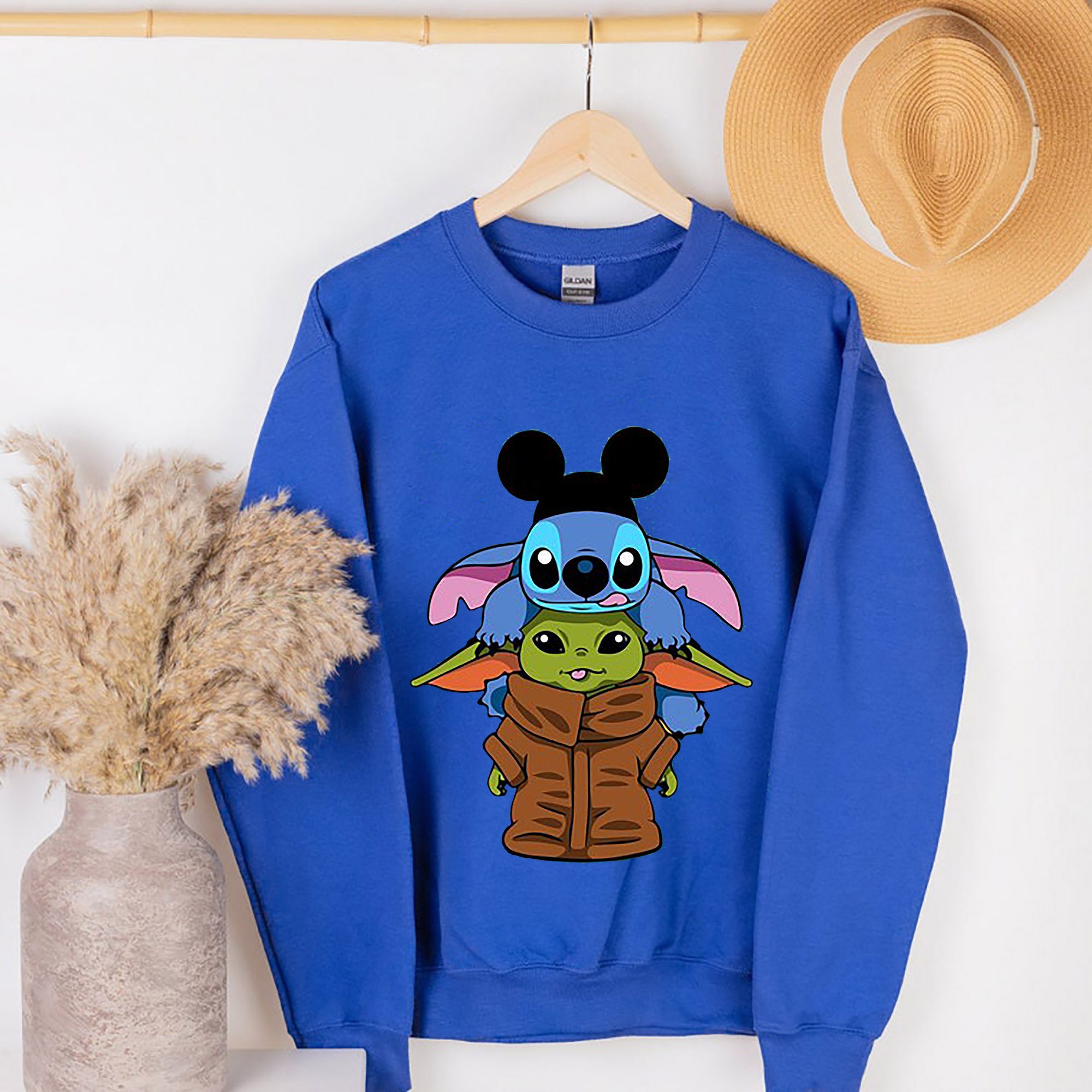 Baby Yoda And Stitch Disney Unisex Sweatshirt