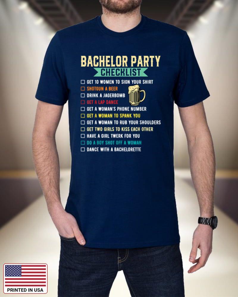 Bachelor Party Checklist Shirt Men Groomsmen Bachelorette trv0f