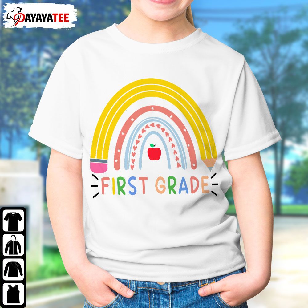 Back to school First Grade Pencil Rainbow Shirt Limited Edition