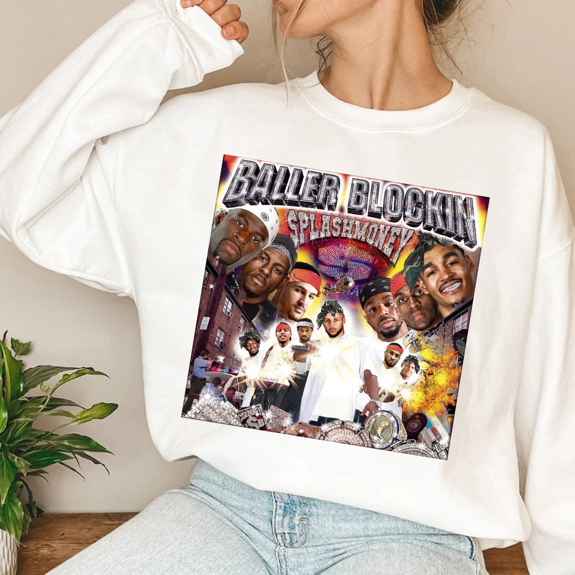 Baller Blockin Splashmoney Vintage Stephen Curry Unisex T-Shirt