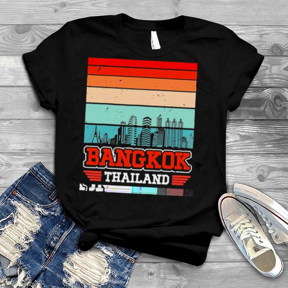 Bangkok Thailand Retro Vintage Sunset Skyline Bangkok Shirt