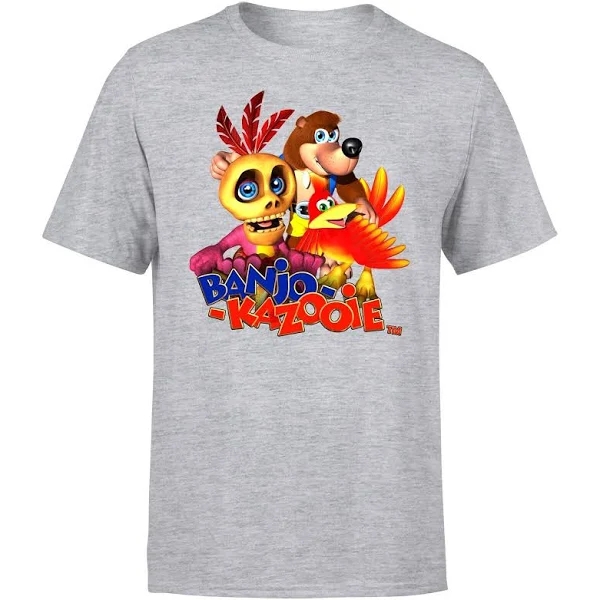 Banjo Kazooie Group T Shirt Grey M