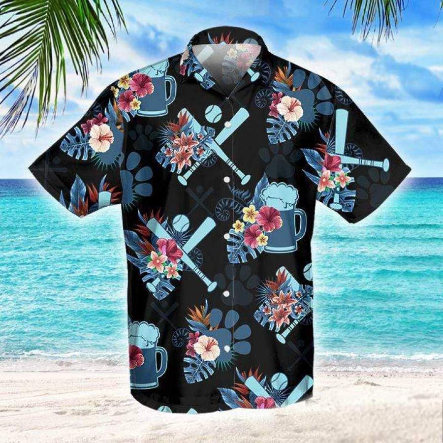 Baseball And Beer For Life Tropical Hawaiian Aloha Shirts