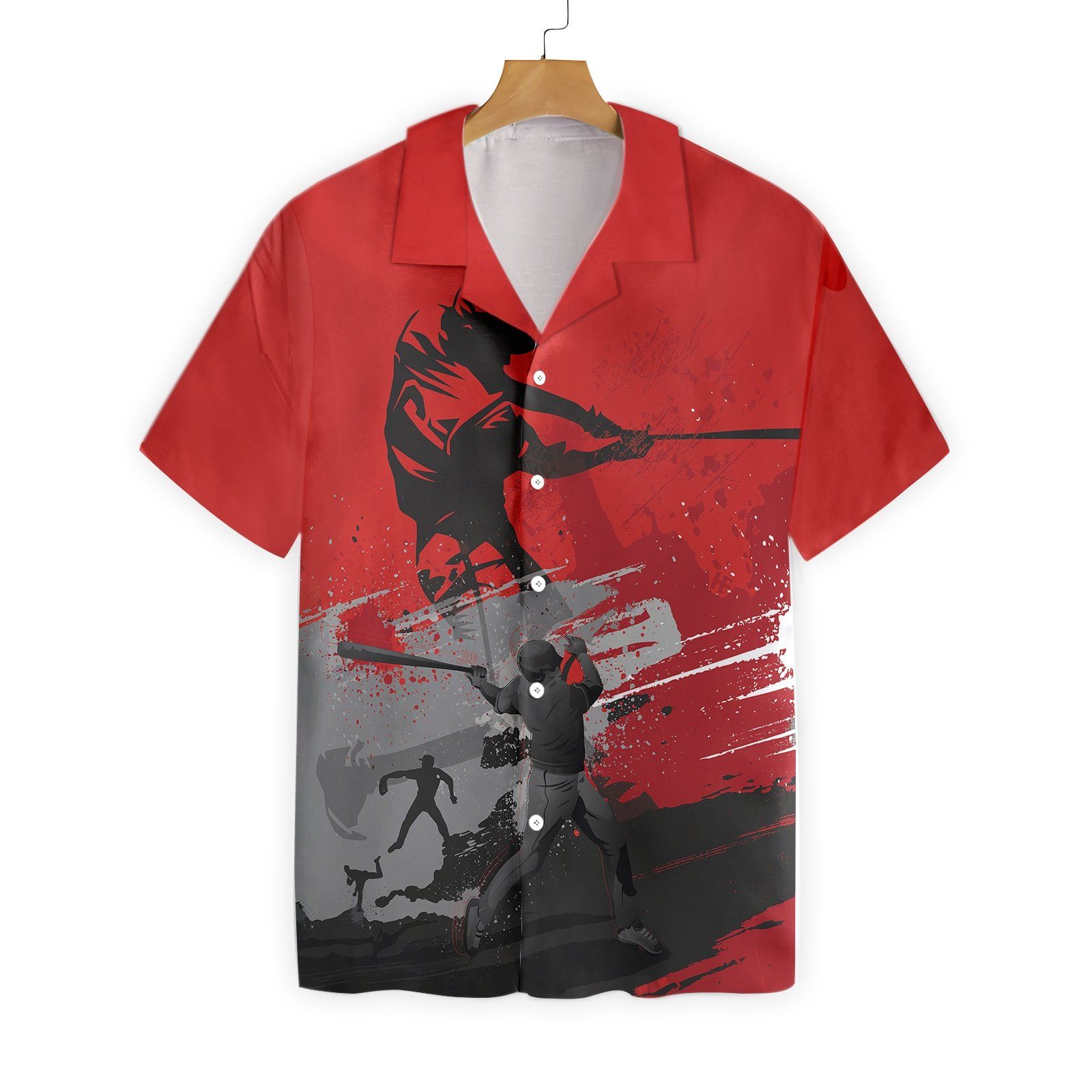 Baseball Red Is The New Black Ez22 3001 Hawaiian Shirt