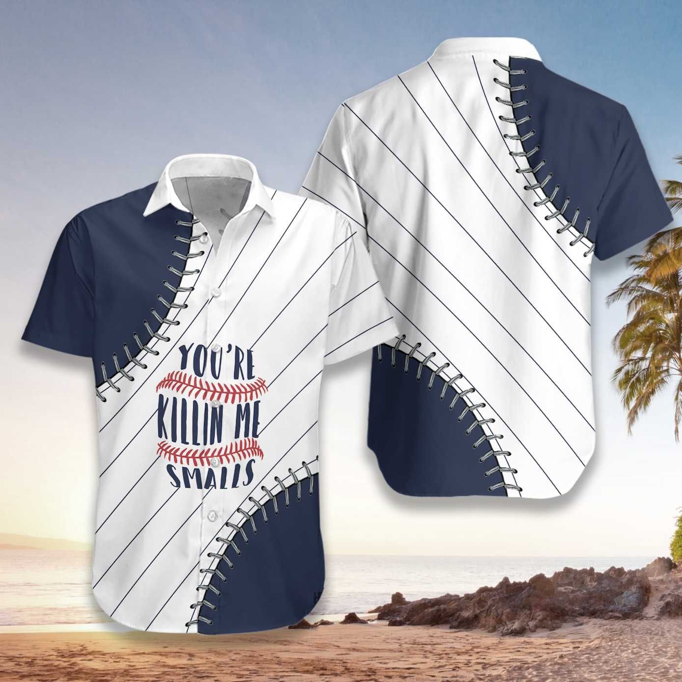 Baseball You're Killin' Me Small Hawaiian Aloha Shirts